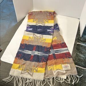 Faherty Colorful Geometric Wool Scarf